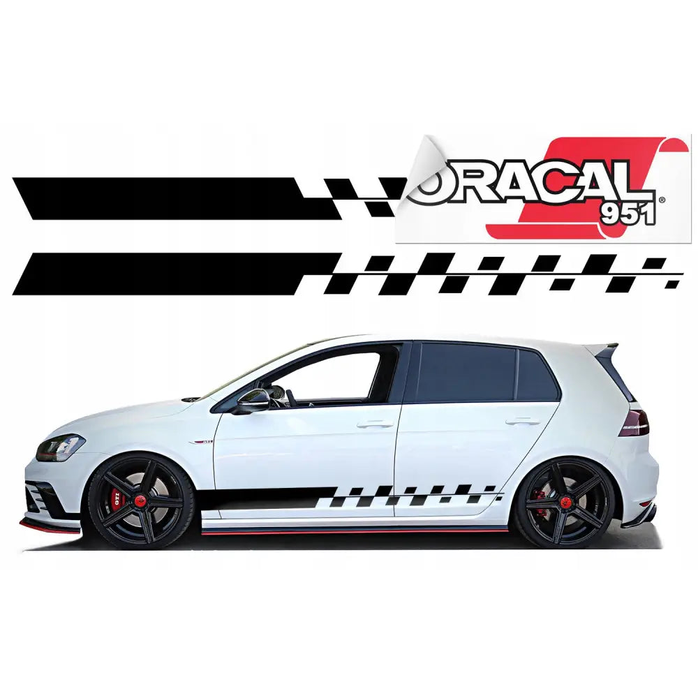 Bilsideklistremerker Striper 220x16,3cm 951