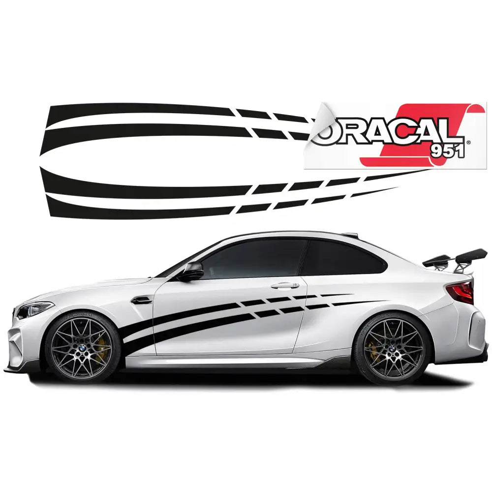 Bilsideklistremerker Striper 225x30cm 951