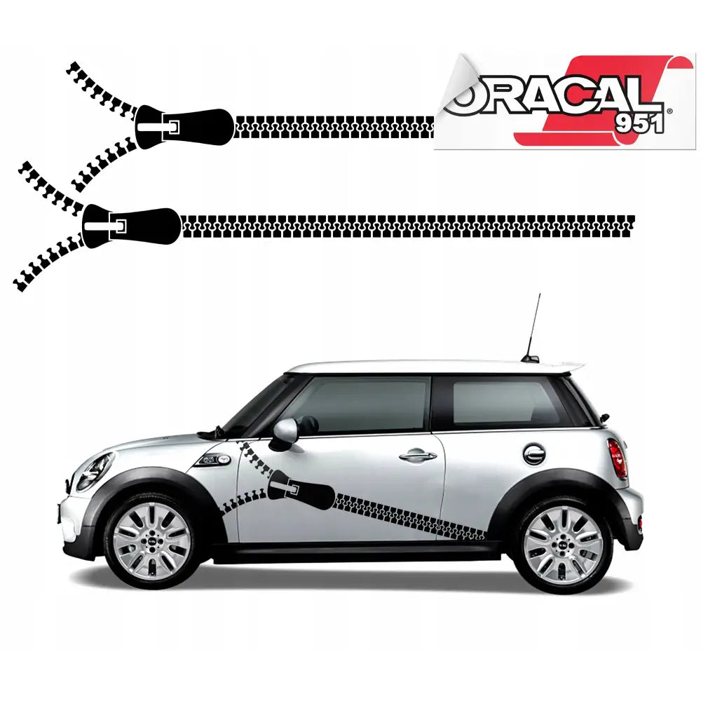 Bilsideklistremerker Striper Lås 44x208cm Mg