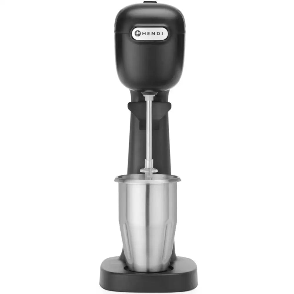 Blandebeger skummer for milkshake, frontvisning med metallbolle og synlig Hendi-logo på toppen.