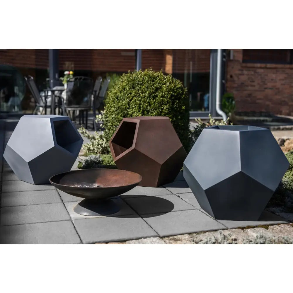 Blomsterpotte Antrasitt Alma (full Kapasitet + Vann Drenering)