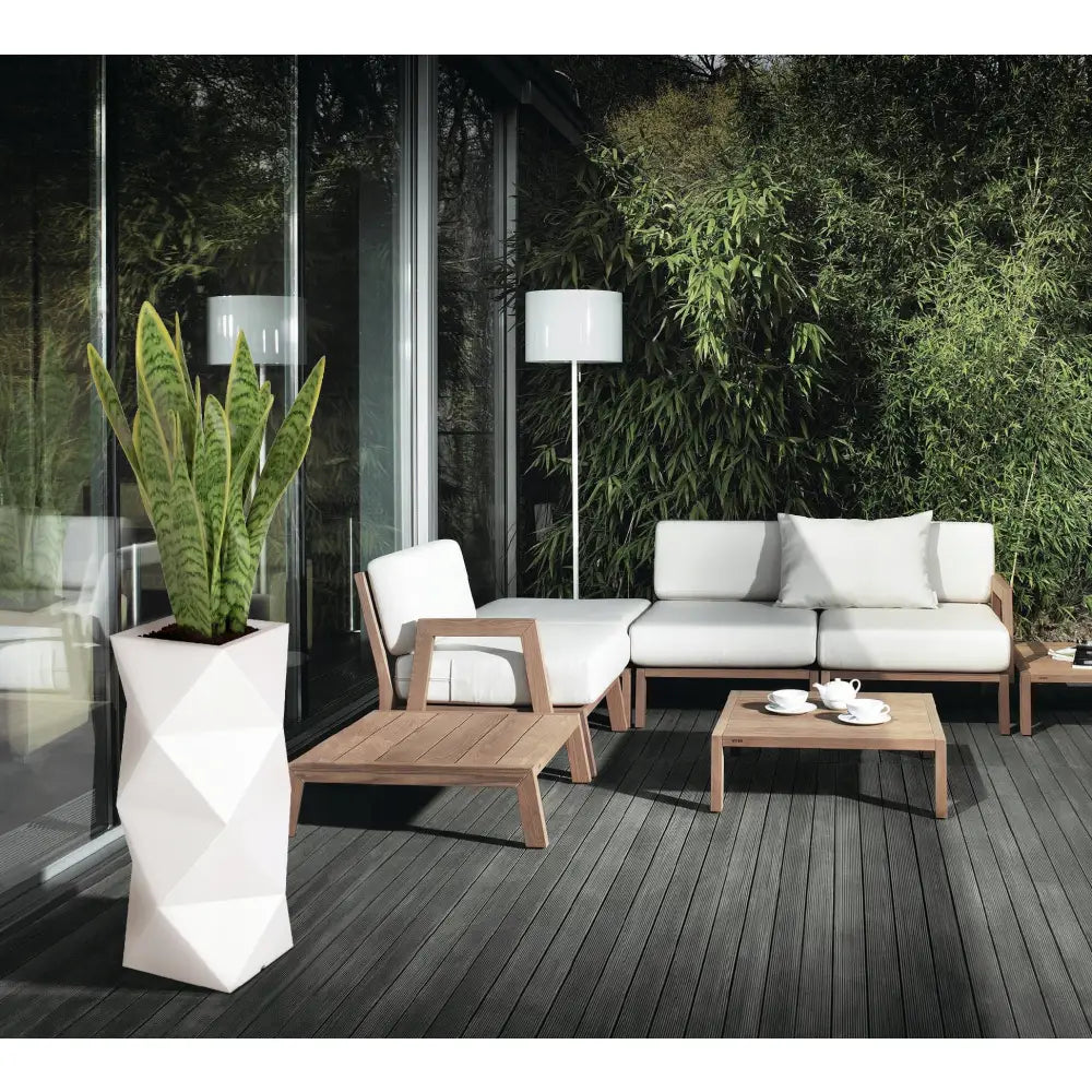 Blomsterpotte Asti Antrasitt (full Kapasitet + Vann Drenering)