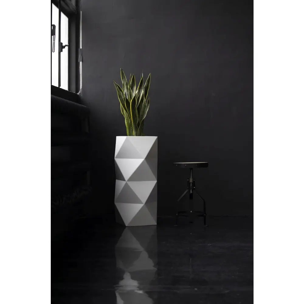 Blomsterpotte Asti Hvit (med Indre Hylle)