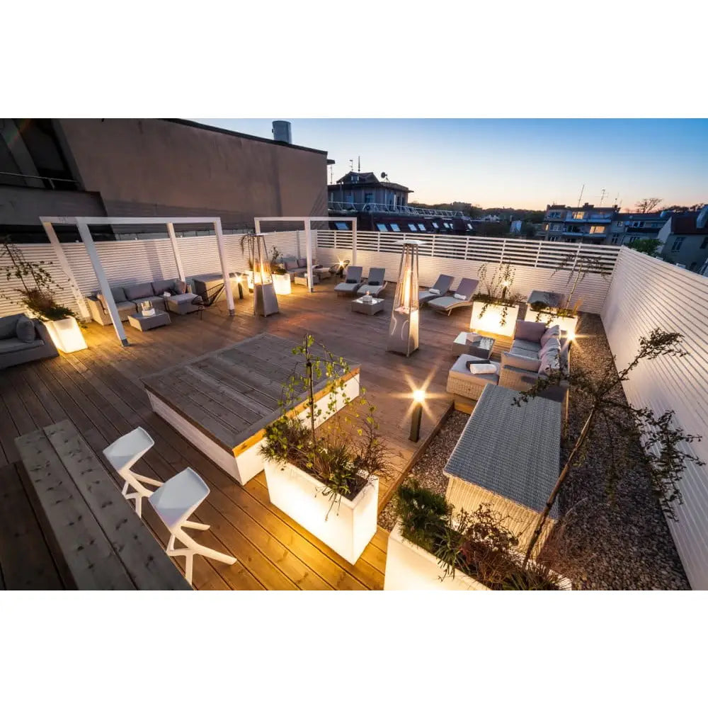 Blomsterpotte Belyst Lungo Maxi Light Kaldt Lys (hvit Innendørskabel)