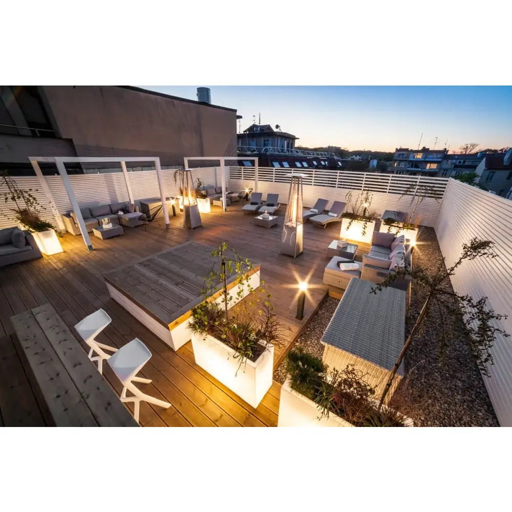 Blomsterpotte Belyst Lungo Maxi Light Kaldt Lys (svart Kabel)