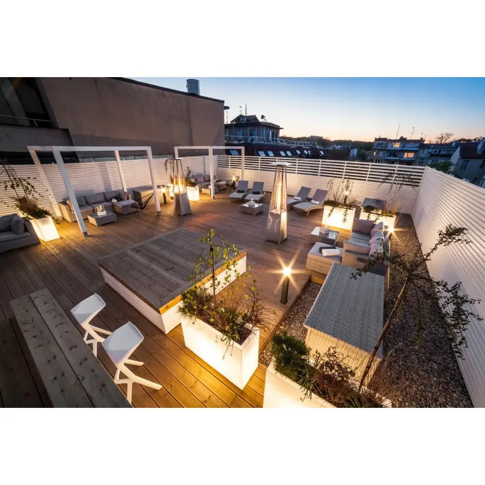 Blomsterpotte Belyst Lungo Maxi Light Rgb-pære (svart Kabel)