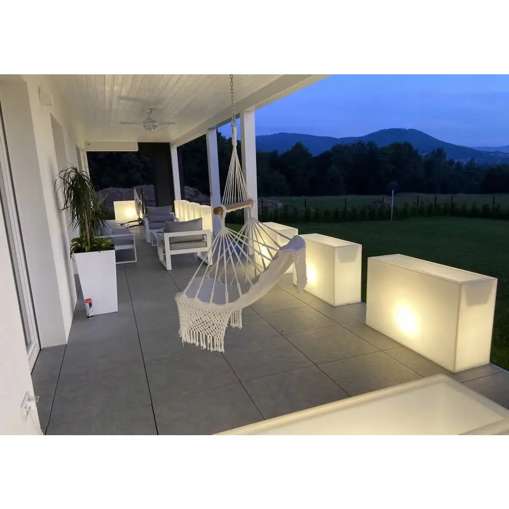 Blomsterpotte Belyst Lungo Maxi Light Varmt Lys (svart Kabel)