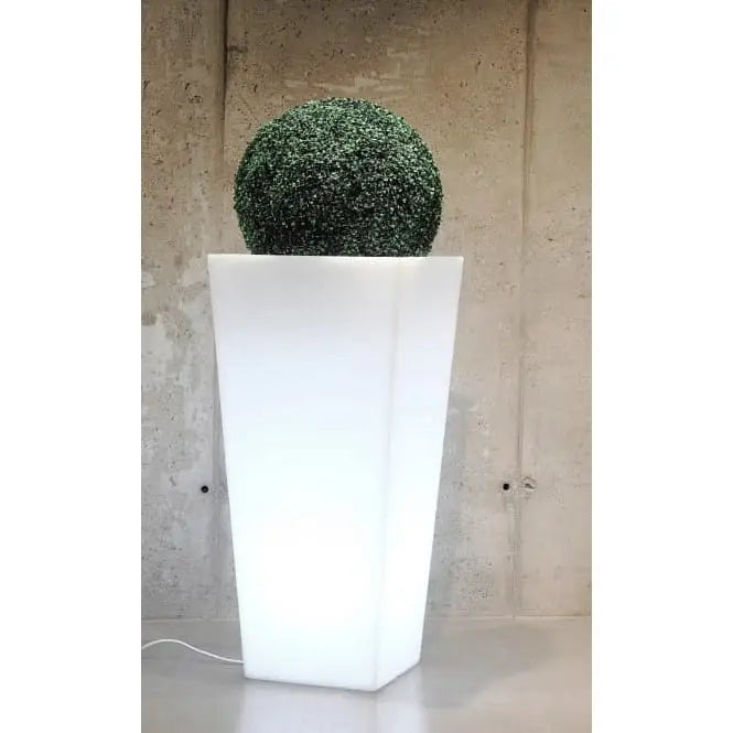Blomsterpotte Belyst Slim Line m Light Kaldt Lys (hvit Innendørskabel med Bryter)