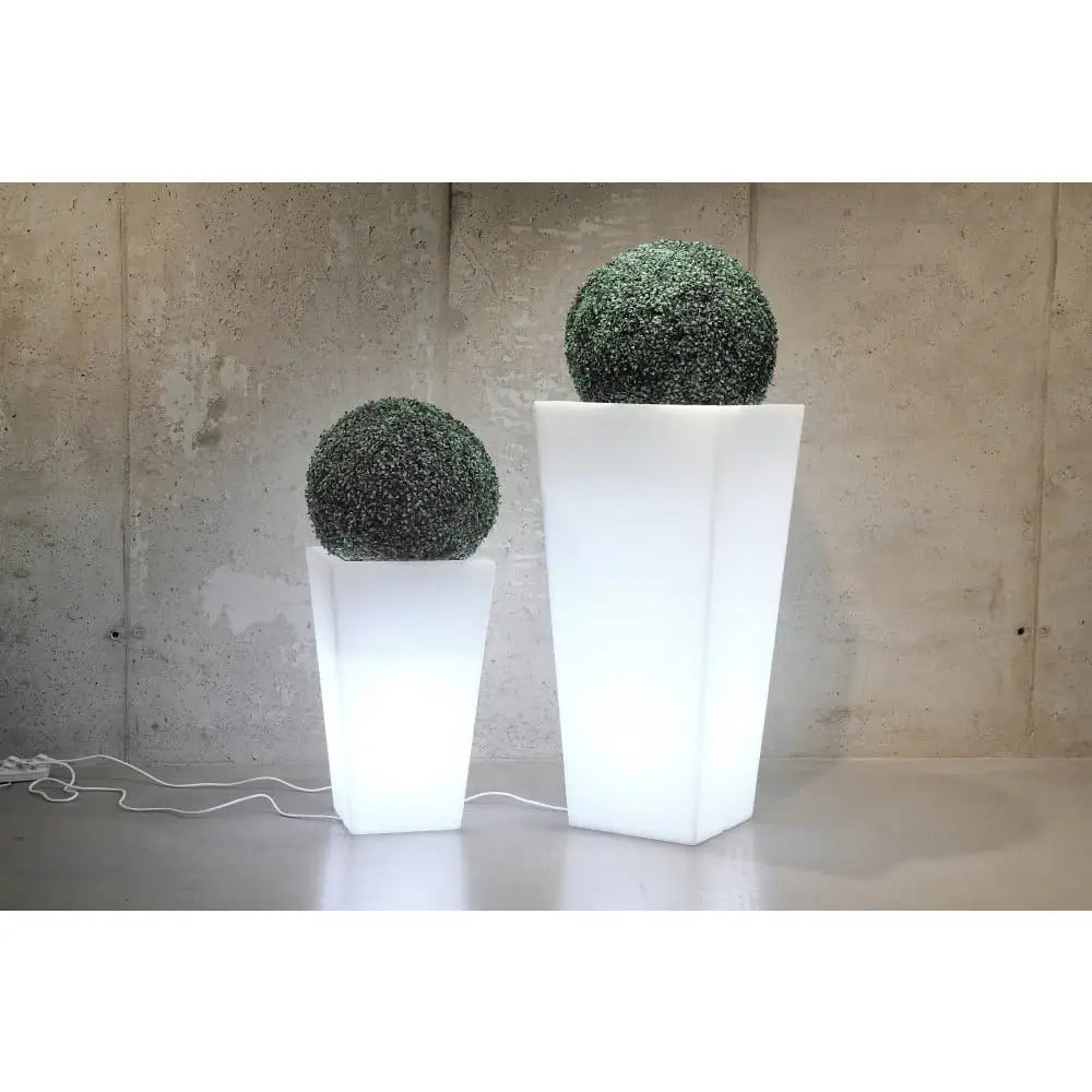 Blomsterpotte Belyst Slim Line m Light Rgb-pære (hvit Innendørskabel)