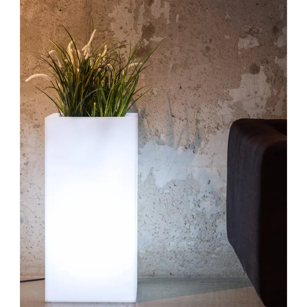 Blomsterpotte Belyst Tower Pot Light Kaldt Lys (hvit Innendørskabel)