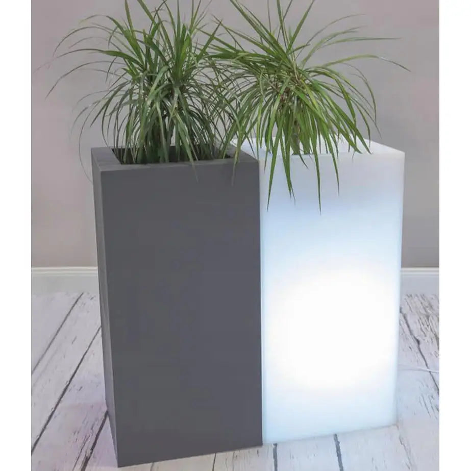 Blomsterpotte Belyst Tower Pot Light Rgb-pære (svart Kabel)
