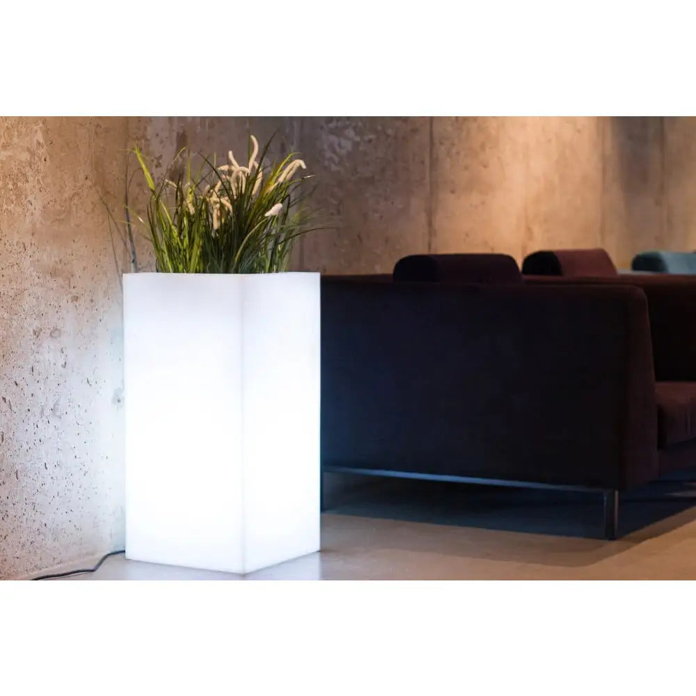 Blomsterpotte Belyst Tower Pot Light Varmt Lys (hvit Innendørskabel med Bryter)