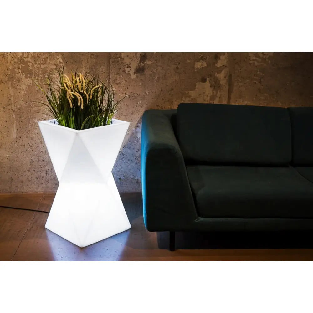 Blomsterpotte Belyst Valencia Light Kaldt Lys (hvit Innendørskabel med Bryter)