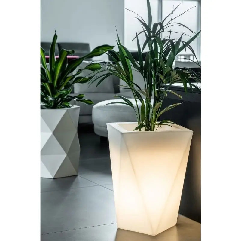 Blomsterpotte Belyst Vaso Light Kaldt Lys (hvit Innendørskabel med Bryter)