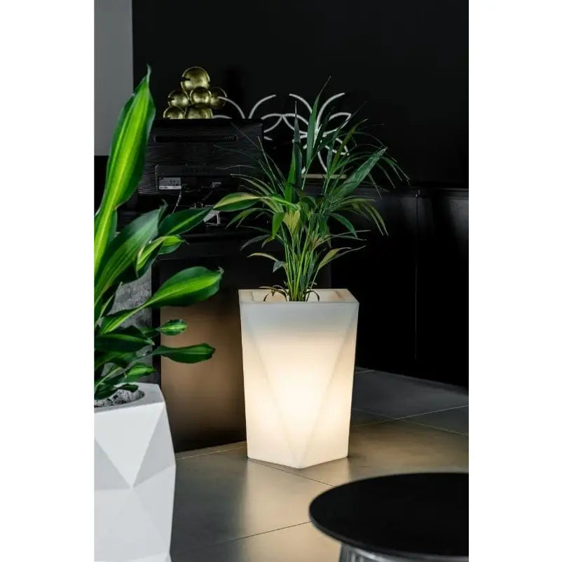 Blomsterpotte Belyst Vaso Light Kaldt Lys (hvit Innendørskabel med Bryter)