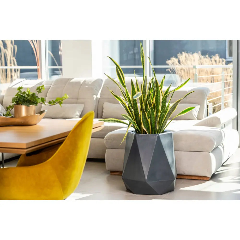 Blomsterpotte Flavi Hvit (med Indre Hylle + Vann Drenering)