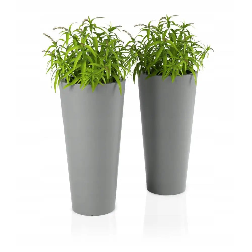 Blomsterpotte Habana Grå (med Indre Hylle + Vann Drenering)