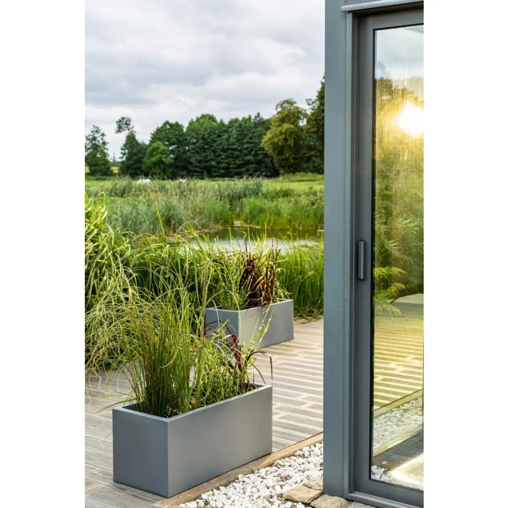 Blomsterpotte Long Grønn (full Kapasitet + Vann Drenering)