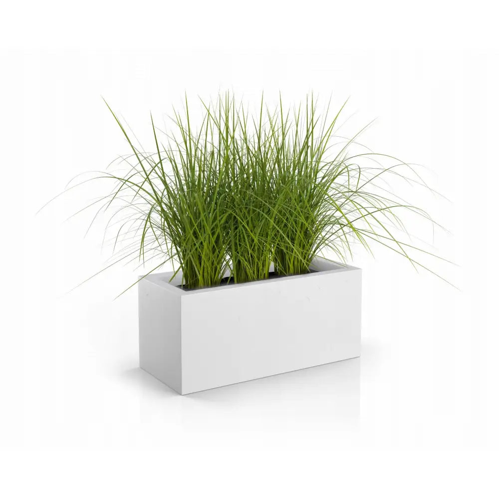 Blomsterpotte Long Hvit (full Kapasitet + Vann Drenering)
