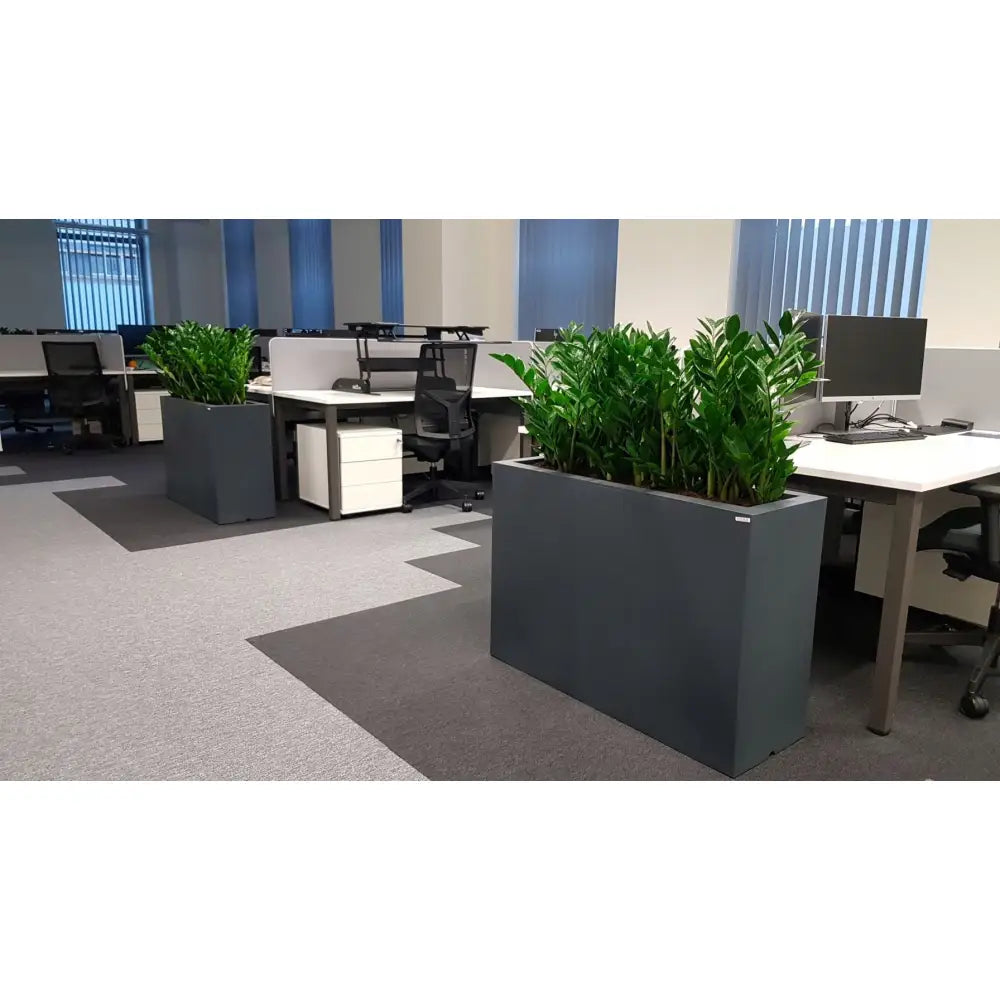 Blomsterpotte Longerino Grå (med Indre Hylle + Vann Drenering)