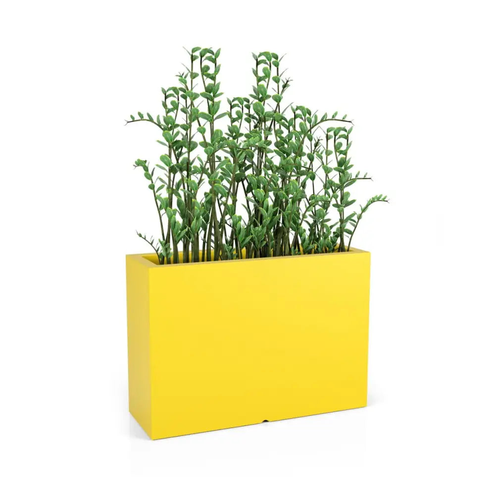 Blomsterpotte Longerino Gul (med Indre Hylle + Vann Drenering)
