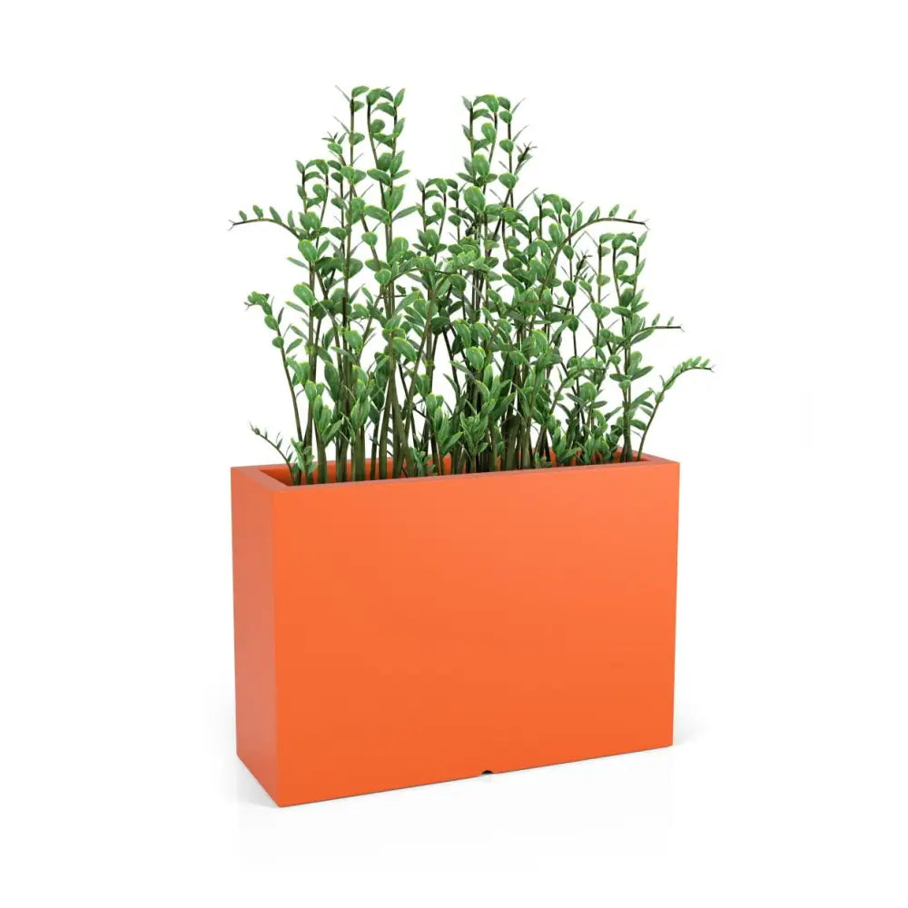 Blomsterpotte Longerino Oransje (med Indre Hylle + Vann Drenering)