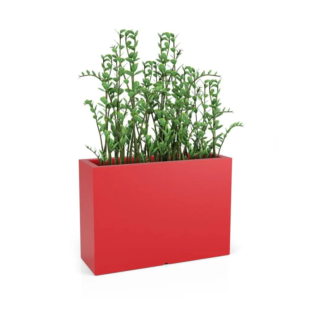 Blomsterpotte Longerino Rød (med Indre Hylle + Vann Drenering)
