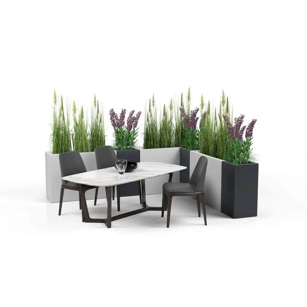 Blomsterpotte Longerino Rød (med Indre Hylle + Vann Drenering)