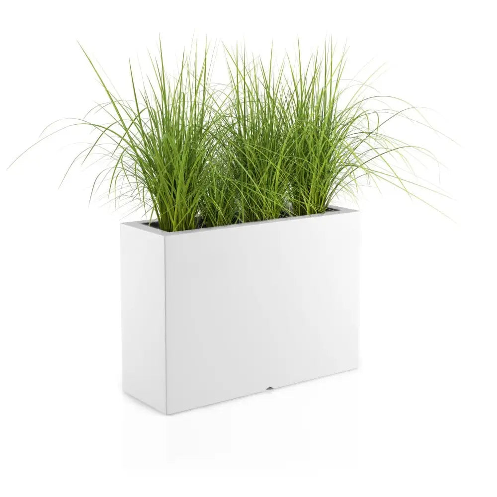 Blomsterpotte Lungo Grande Hvit (med Indre Hylle + Vann Drenering)
