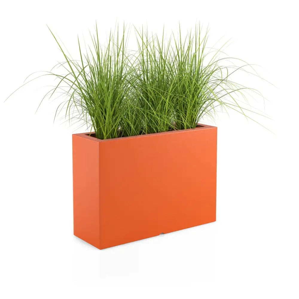 Blomsterpotte Lungo Grande Oransje (med Indre Hylle + Vann Drenering)