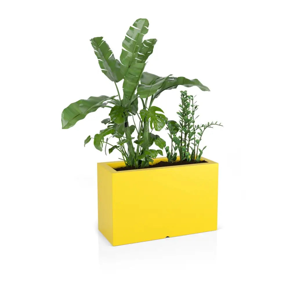 Blomsterpotte Lungo Maxi Gul (med Indre Hylle)