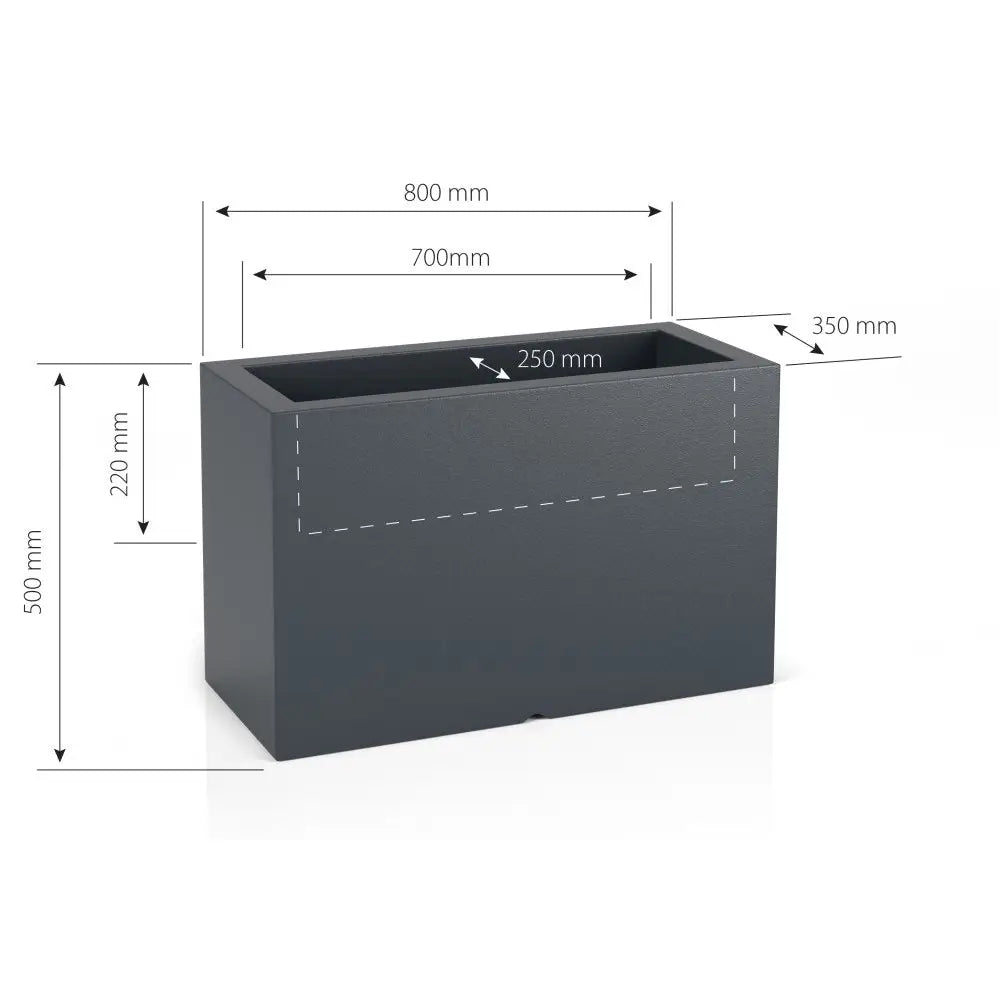 Blomsterpotte Lungo Maxi Gul (med Indre Hylle)