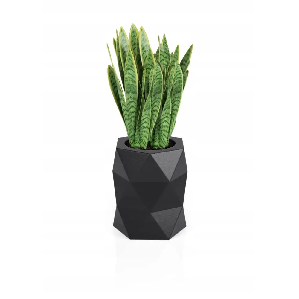 Blomsterpotte Modena Svart (med Indre Hylle)