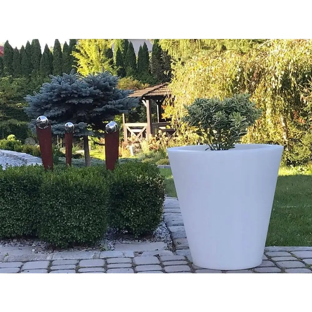 Blomsterpotte Ovo Antrasitt (full Kapasitet + Vann Drenering)