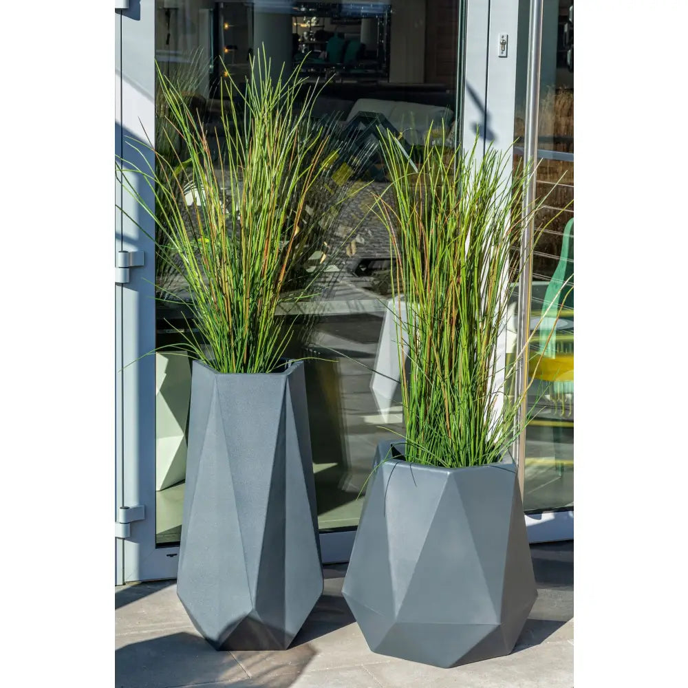 Blomsterpotte Siena Antrasitt (full Kapasitet + Vann Drenering)