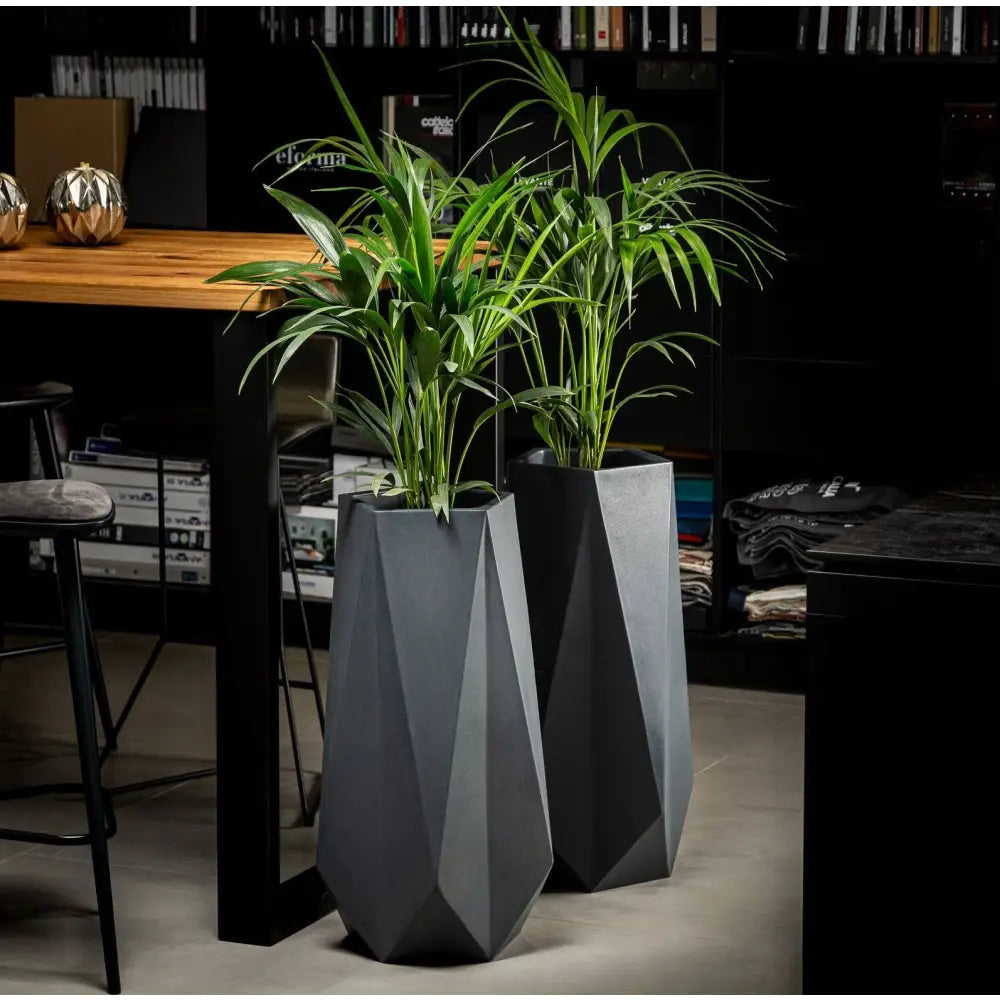 Blomsterpotte Siena Antrasitt (med Indre Hylle)