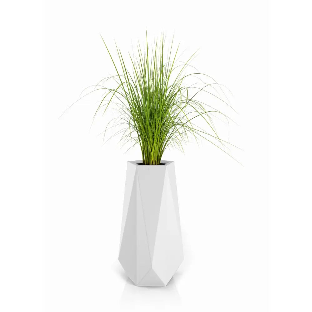 Blomsterpotte Siena Hvit (med Indre Hylle + Vann Drenering)