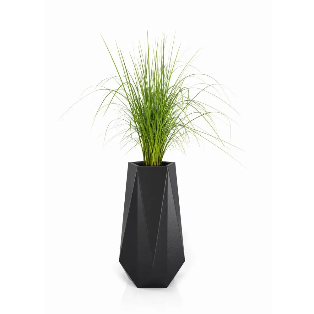 Blomsterpotte Siena Svart (med Indre Hylle + Vann Drenering)