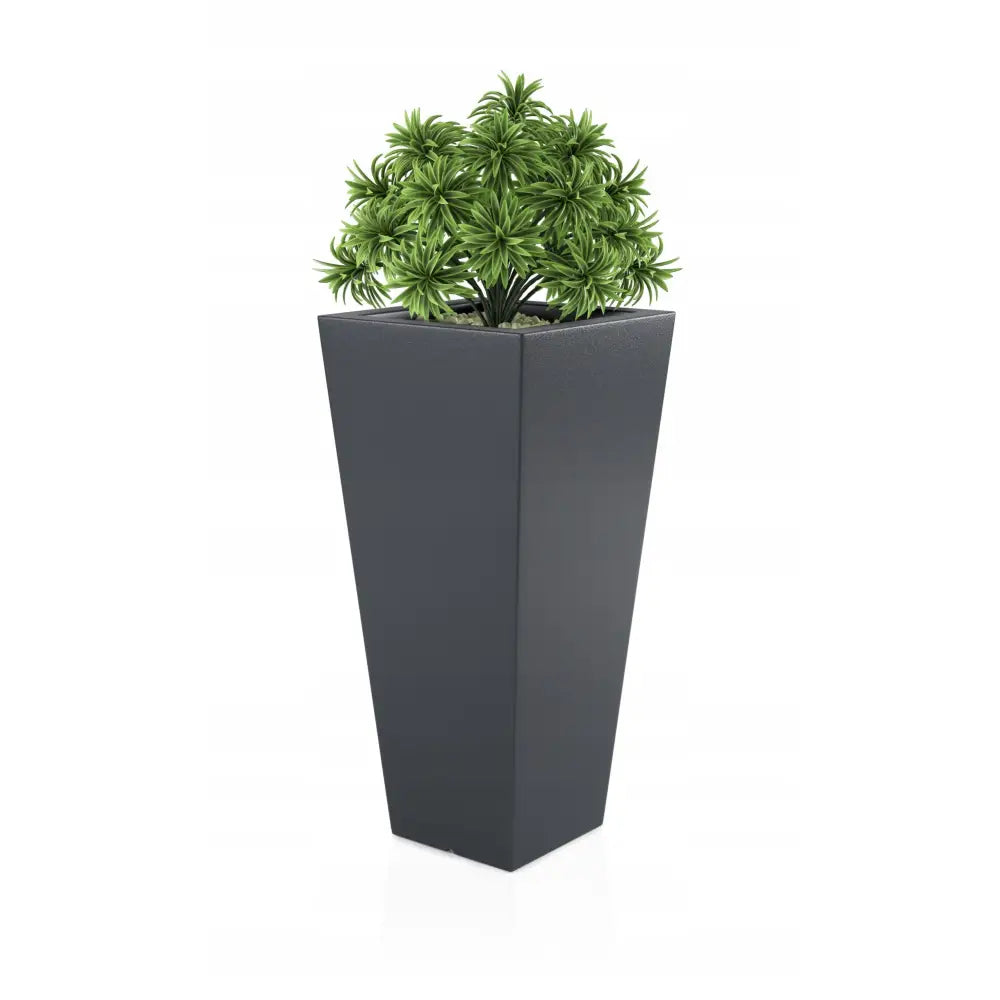 Blomsterpotte Slim Line m Antrasitt (med Indre Hylle + Vann Drenering)