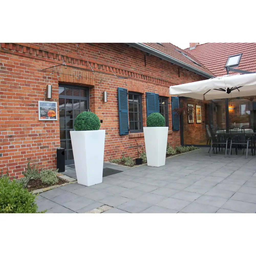 Blomsterpotte Slim Line m Antrasitt (med Indre Hylle + Vann Drenering)