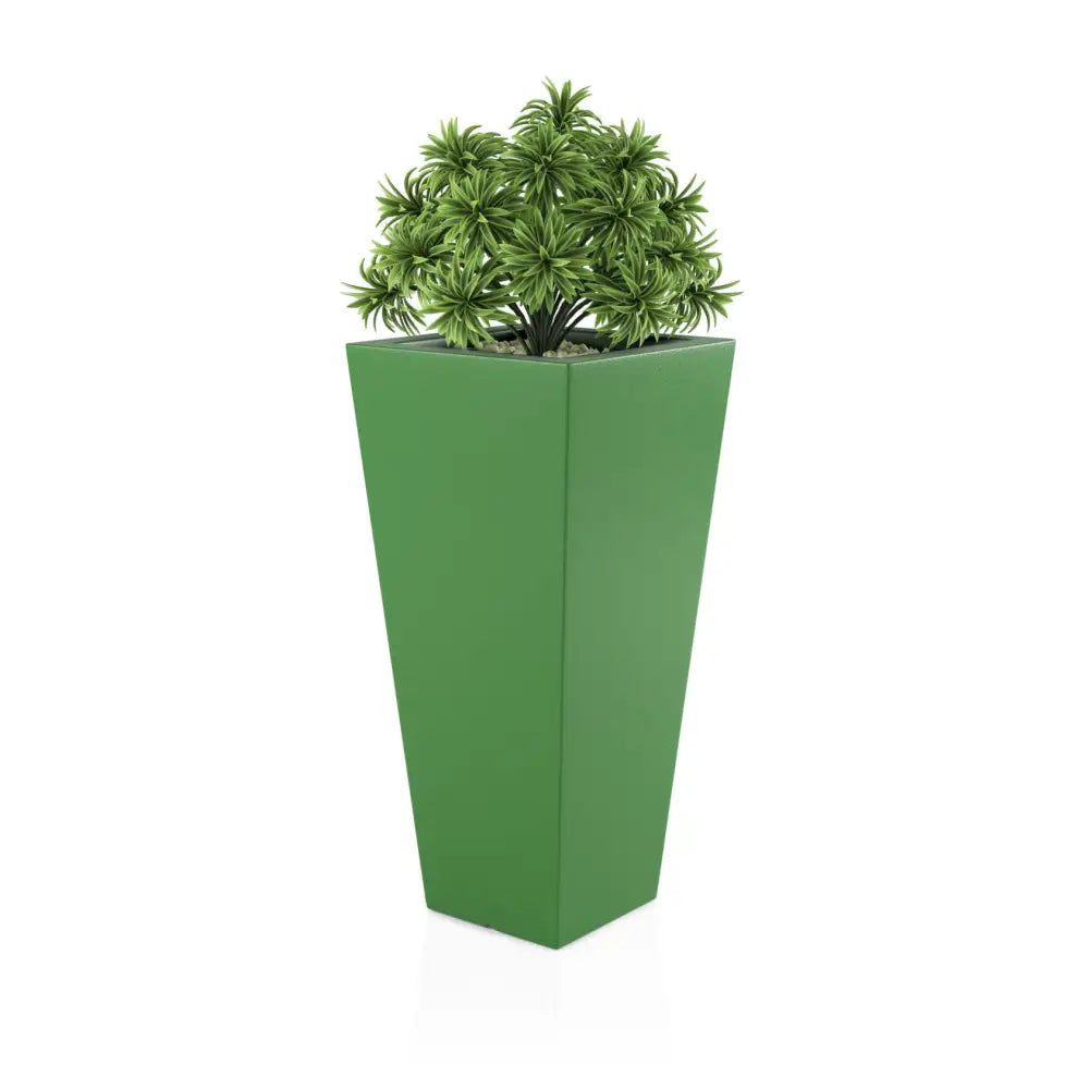 Blomsterpotte Slim Line m Lime (med Indre Hylle + Vann Drenering)