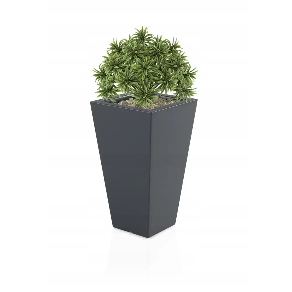 Blomsterpotte Slim Line s Antrasitt (med Indre Hylle + Vann Drenering)