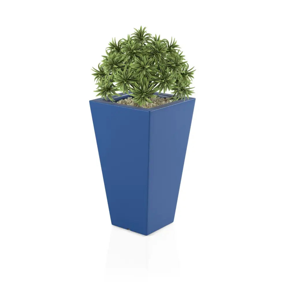 Blomsterpotte Slim Line s Blå (med Indre Hylle + Vann Drenering)