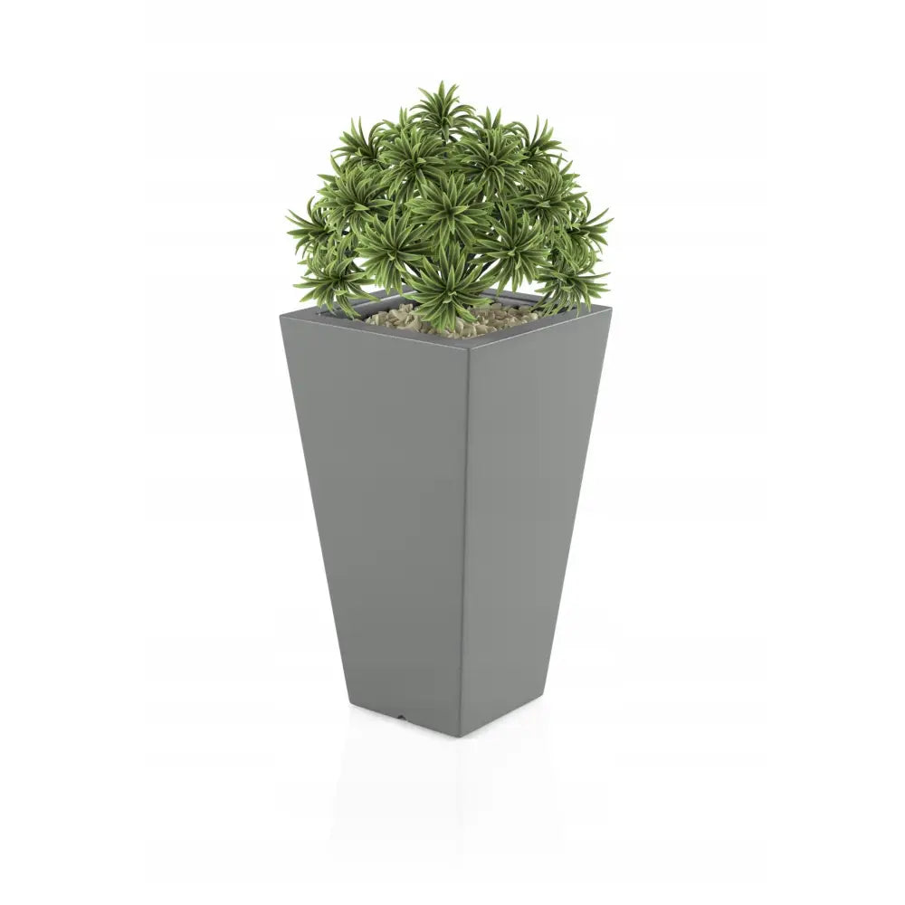 Blomsterpotte Slim Line s Grå (med Indre Hylle + Vann Drenering)