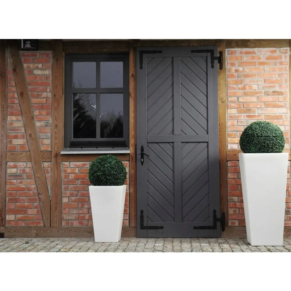 Blomsterpotte Slim Line s Svart (med Indre Hylle + Vann Drenering)