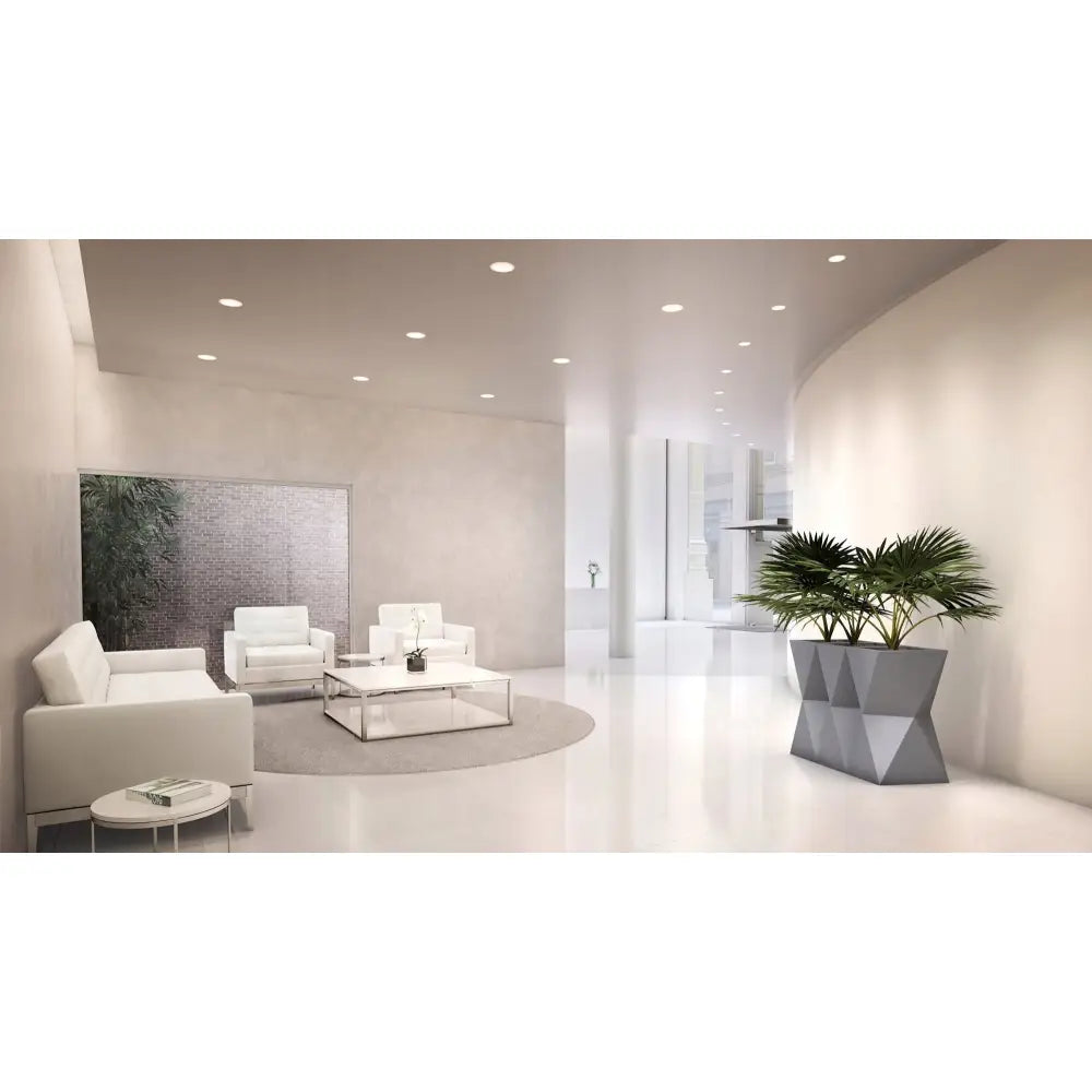 Blomsterpotte Valencia Hvit (med Indre Hylle)