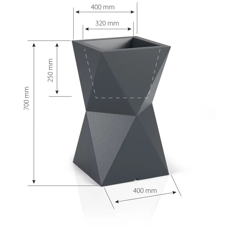 Blomsterpotte Valencia Oransje (med Indre Hylle)