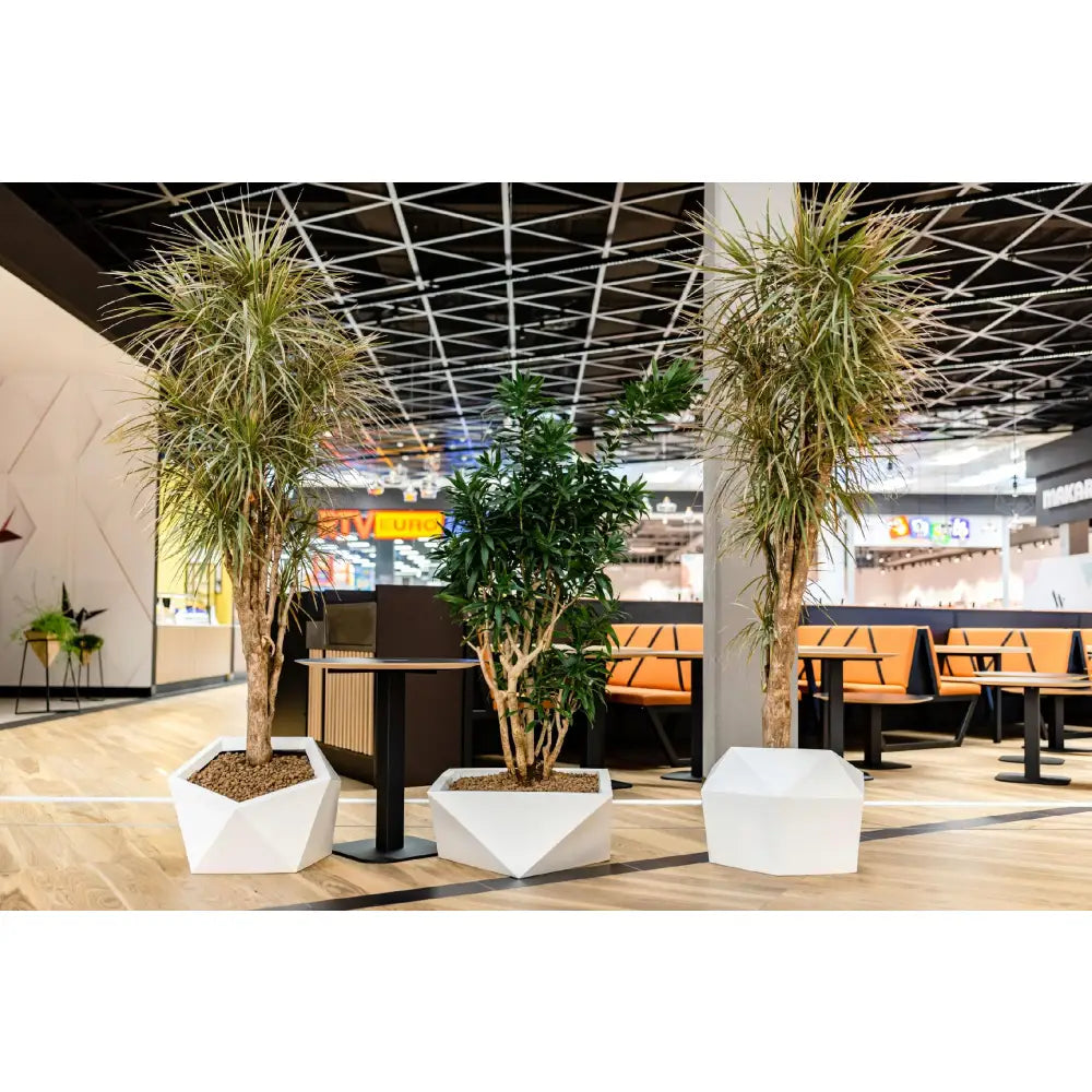 Blomsterpotte Vendetta Hvit (med Indre Hylle + Vann Drenering)