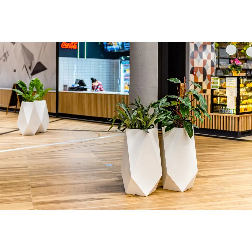 Blomsterpotte Volcano Grå (full Kapasitet + Vann Drenering)