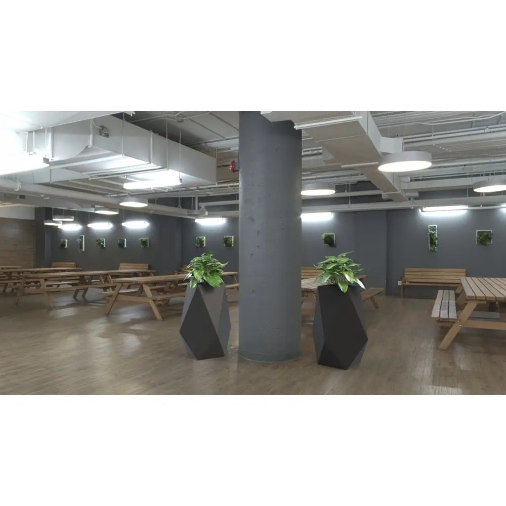 Blomsterpotte Volcano Hvit (med Indre Hylle + Vann Drenering)